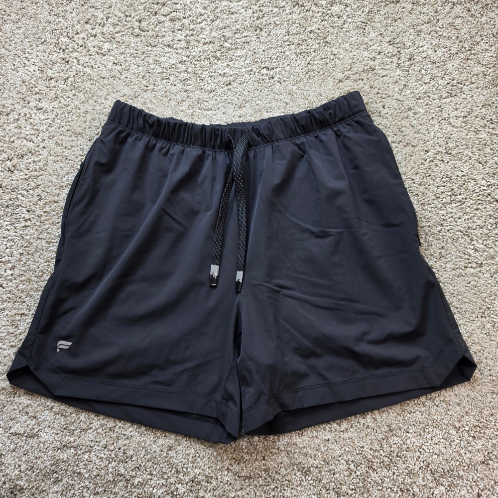 Fabletics Men Athletic Gym Shorts Black Size M Drawstring Performance Activewear